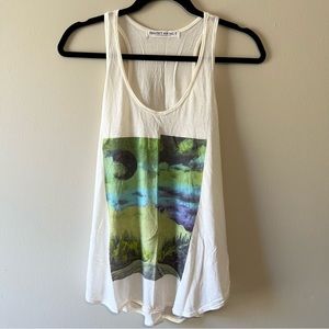 Project Social T Graphic Prink Racerback Oversized Loose Tank Top